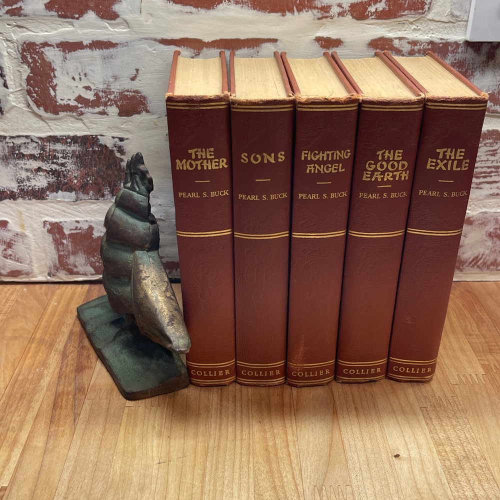 Pearl S Buck 5 Book Set Decorator 1st Edition Collier Vintage 1930s Red Inc Ship